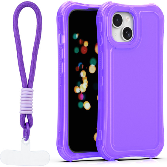 TFO Safepop Case With Strap For Iphone 15 6,1'' purple