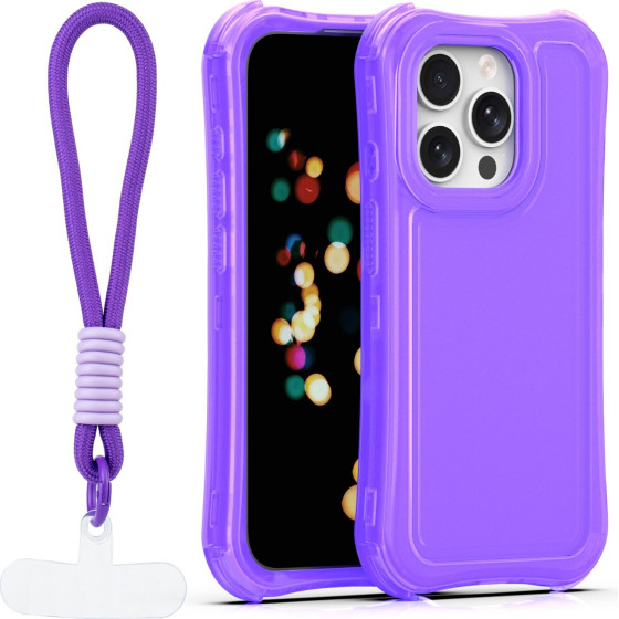 TFO Safepop Case With Strap For Iphone 15 Pro 6,1'' purple