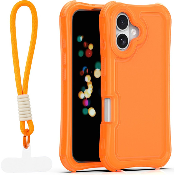TFO Safepop Case With Strap For Iphone 16 6,1'' orange