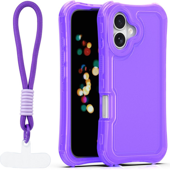 TFO Safepop Case With Strap For Iphone 16 6,1'' purple