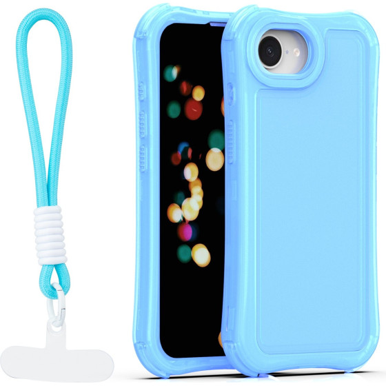 TFO Safepop Case With Strap For Iphone 16e / 17e blue