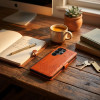 Mezzo Book Case For Samsung A57 Cats Brown OEM