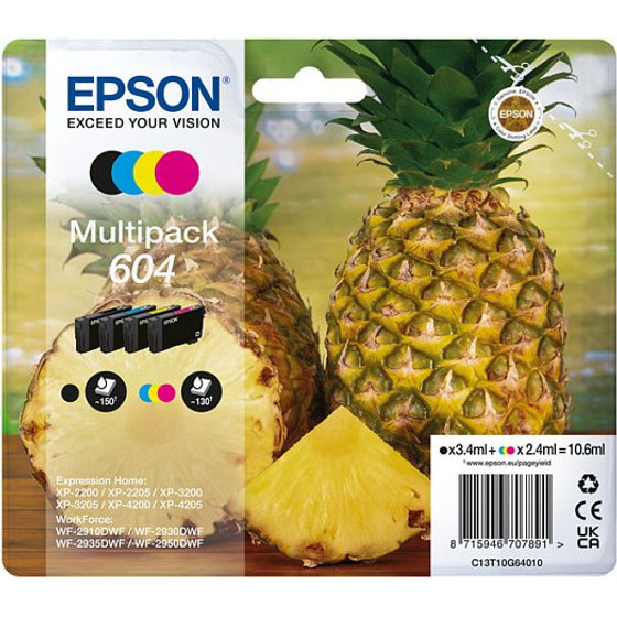 Epson Tinte 604 4er Multipack (BKCMY) - (C13T10G64010)
