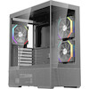 1sTplayer Case Atx - Crystal Vision CV7 Black - 5 x 120 Mm Included - (CV7-BK-2FAR-2FH7R-1FH7)