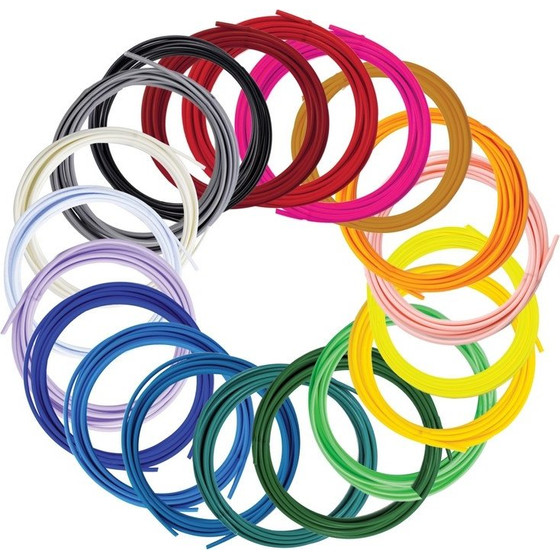 3Doodler Filament FLOW 20 PLA 20 Farben Nachfullpack Polylactic acid (PLA) Black, Blue, Dark Green, Dark pink, Gold, Green, Lilac, Navy, Orange, Pink, Transparent, White, Yellow - (FLOW-FILLS)