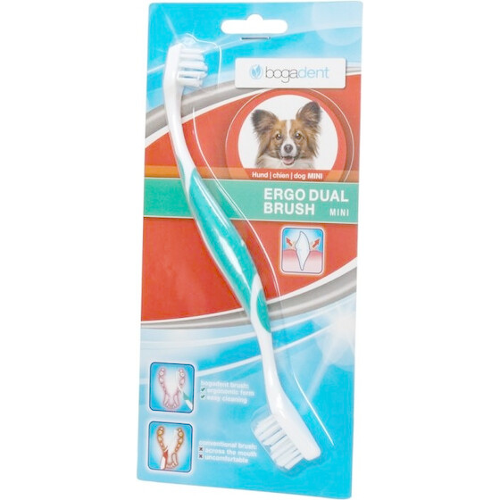 bogar Bogadent(R) Ergo Dual Brush Mini - double-Sided Toothbrush For dogs