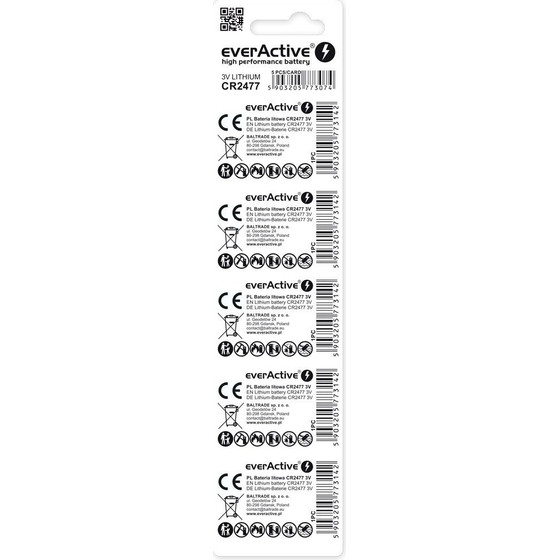 EVERACTIVE Lithium Battery CR2477 - Blister 5 pcs. - (CR24775BL)