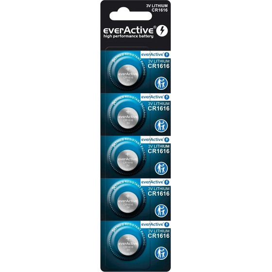 EVERACTIVE Lithium Battery Mini CR1616 - Blister 5 pcs. - (CR16165BL)