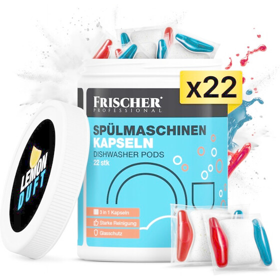 FRISCHER 3-in-1 Dishwasher capsules, 22 Pieces - (FR00259_22_15g)