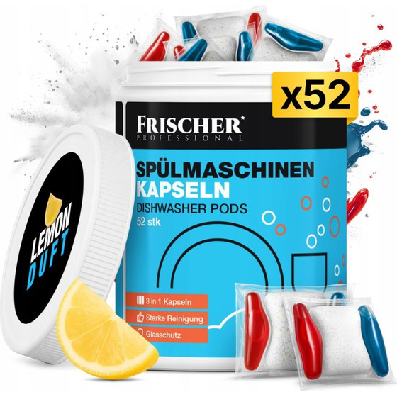 FRISCHER 3-in-1 Dishwasher capsules, 52 Pieces - (FR00259_52_15g)
