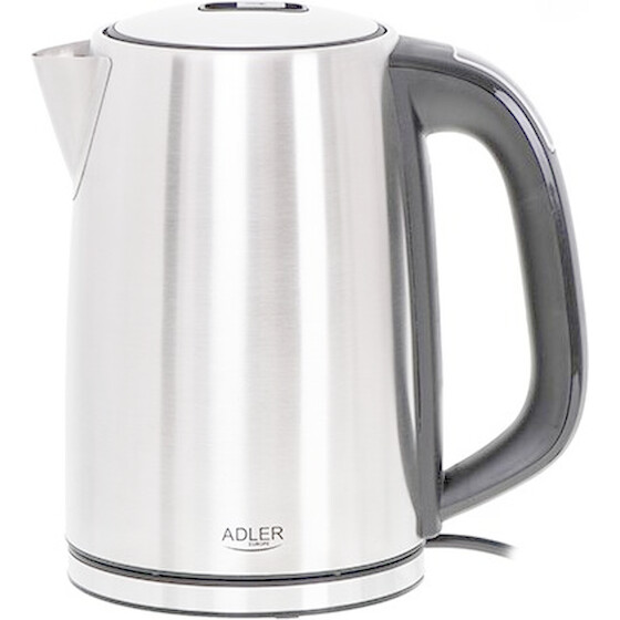 Adler electric kettle 1.7 L 2200 W Black, Silver - (AD 1340)