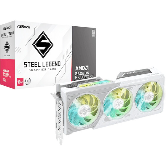 Asrock Graphics card. RX9060XT Steel Legend 16GB Oc - (RX9060XT Sl 16GO)