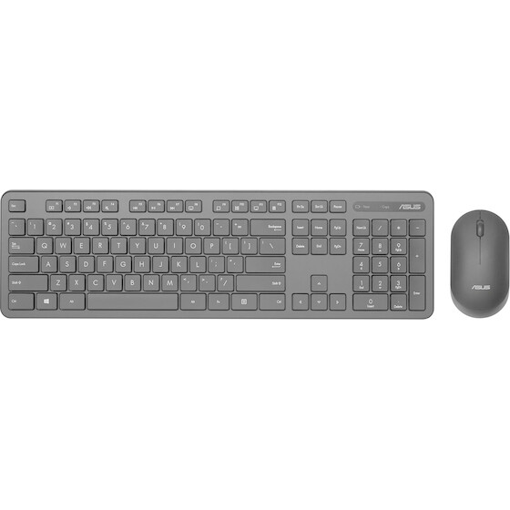 Asus CW100 Keyboard Mouse Included Universal Rf Wireless Qwerty Us English Black - (90XB0700-BKM0S0)