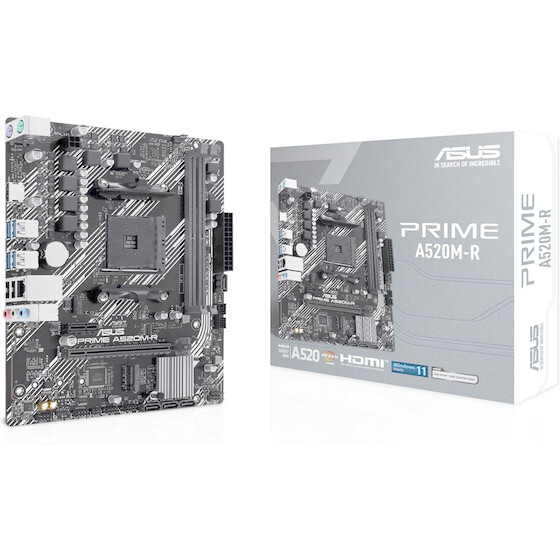 Asus Prime A520M-R Amd A520 Socket AM4 Micro Atx - (90MB1H60-M0EAY0)