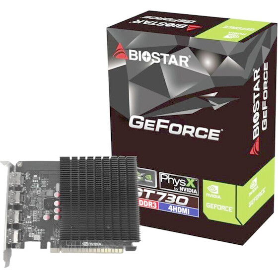 Biostar Gt 730 4GB 4xHdmi Graphics Card - (VN7313TG46)