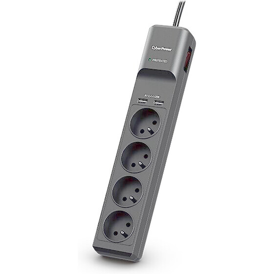 CyberPower Tracer Iii Surge Protector Black 4 Ac outlet(s) 200 - 250 V 1.8 m - (P0420SUD0-FR)
