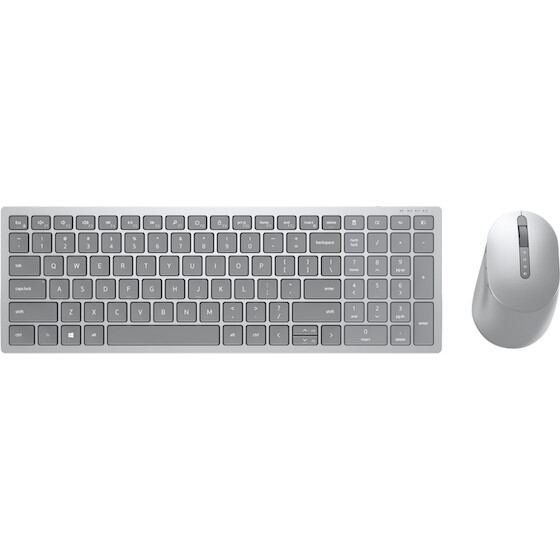 Dell KM7120W Keyboard Rf Wireless + Bluetooth Qwerty Us International Grey, Titanium - (580-AIWM)
