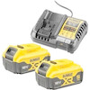 Dewalt Set Charger DCB1104 + 2 Batteries DCB184 18 V 5 Ah - (DCB1104P2-QW)