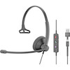 EPOS headset, wired, headband, office/Call center, Usb Type-C / Usb Type-A, Black - (1001419)
