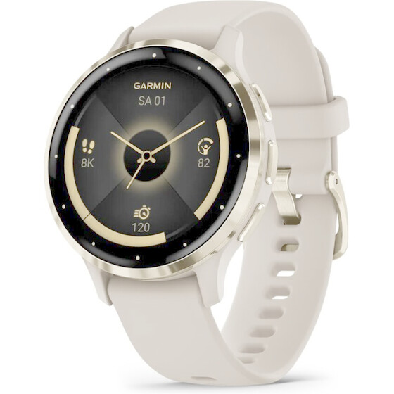 Garmin Venu 3S 3.05 Cm (1.2'') Amoled 41 Mm Digital 390 x 390 Pixels Touchscreen Gold, Grey Wi-Fi Gps (satellite) - (010-02785-02)