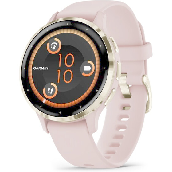 Garmin Venu 3S 3.05 Cm (1.2'') Amoled 41 Mm Digital 390 x 390 Pixels Touchscreen Gold, Rose Wi-Fi Gps (satellite) - (010-02785-03)
