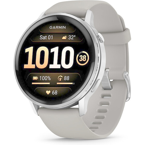Garmin Venu 4 3.56 Cm (1.4'') Amoled 45 Mm Digital 454 x 454 Pixels Touchscreen Silver Wi-Fi Gps (satellite) - (010-03014-01)