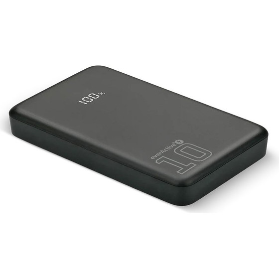 EVERACTIVE Powerbank 10 000mAh, 1x USB, 2x USB-C, 20W, QC4+, Lcd screen, Black - (EB-11QB)