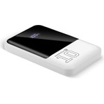 EVERACTIVE Powerbank 10 000mAh, 2x USB, 1x USB-C 22,5W, QC4+, Lcd screen, White - (EB-10Q)