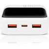 EVERACTIVE Powerbank 20 000mAh, 2x USB, 1x USB-C 22,5W, QC4+, Lcd screen, White - (EB-20Q)