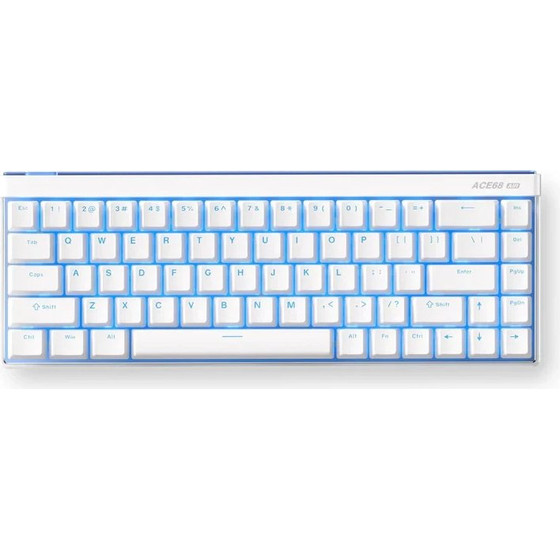 MCHOSE Gaming Mechanical Keyboard Ace 68 Air - 8K, Mount Tai Magnetic Switch Gt [Tactile] (English US), White - (MC-ACE68AIR-9)