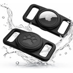 Techsuit - Airtag Dog Collar Holder Buddyguard (DG1) - Full Body Cover, Waterproof, For Collars 0.6''-1.3'' Wide - Black