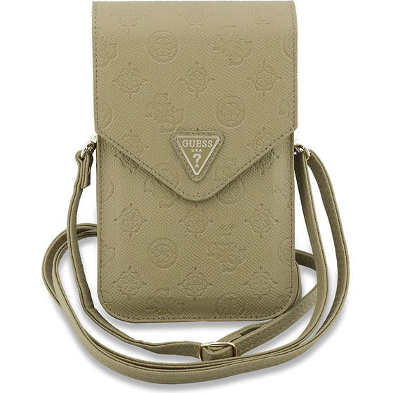 Guess - Universal Wallet Grained Peony Triangle - Adjustable Strap, Eco-Leather, Two Layer - Beige - (GUCWB2PGPOTRE)