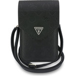 Guess - Universal Wallet Grained Peony Triangle - Adjustable Strap, Eco-Leather, Two Layer - Black - (GUCWB2PGPOTRK)