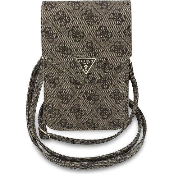 Guess - Universal Wallet Triangle 4G - Adjustable Strap, Eco-Leather, Two Layer - Brown - (GUCWB2P4BLTRW)