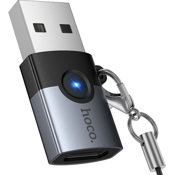 Adapter Otg Usb A To Usb C Hoco UA46B gray