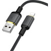 Cable Usb A To Lightning Hoco 2,4A 1 m X128 Benefit black