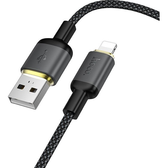 Cable Usb A To Lightning Hoco 2,4A 1 m X128 Benefit black