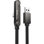 Cable With Bracket Usb A To Usb C 3A Hoco 1,2 m U150 Exquisite black