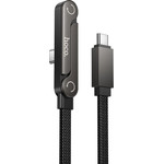 Cable With Bracket Usb C To Usb C Pd 60W Hoco 1,2 m U150 Exquisite black