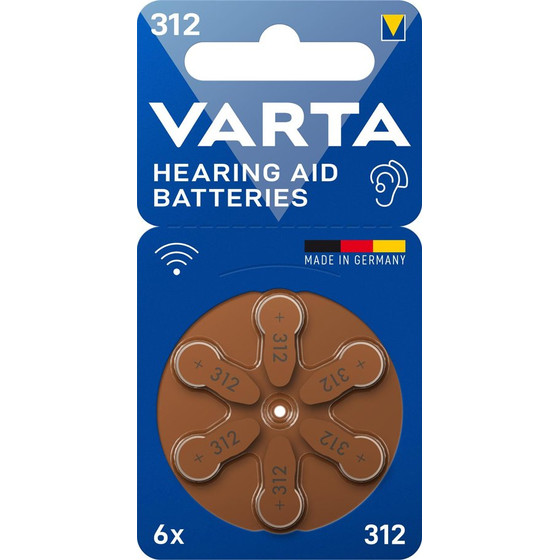 Varta ��������� ���������� ��������� 312 P312/PR312/PR41/ZA312 1.45V 180mAh 6/Blister - (312 / PR41)
