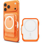 Spigen - Magnetic Wallet Tintap MagFit+ - MagSafe, Easy Access, Minimalist Construction - Frost Clear Orange - (AFA11381)