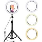 Led Selfie Light 32cm (Three white) + Tripod Stand 200cm OEM