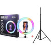 Led Selfie Light 32cm Rgb (colorfull) + Tripod Stand 200cm OEM