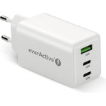 EVERACTIVE Charger Gan 1 x USB, 2 x USB-C Quick Charge 4+ 65W White - (SC-655Q)