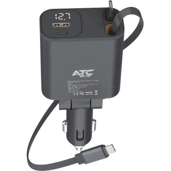 ATC ��������� ����������� 45W USB-A & Type-C �� ������������� ������� Lightning & Type-C - (ATC-CA16)