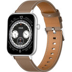 COLMI Smartwatch C28 - ����� + ���� ��������� ������� - (C28-silver/brown)