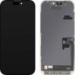 MP Lcd Display Module For Apple Iphone 16 Pro, Soft Oled Fhd 120Hz Ic Movable Version, Aftermarket, Black