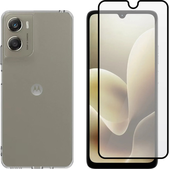Vivid Set Tpu Clear Case + Full Face Tempered Glass Moto G06 4G - (VIVGGS000034)
