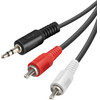 Vivanco Audio Connection 3.5mm Jack Cable To 2x Rca 1.5m Black - (VVAJACK2RCA18M)