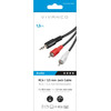 Vivanco Audio Connection 3.5mm Jack Cable To 2x Rca 1.5m Black - (VVAJACK2RCA18M)